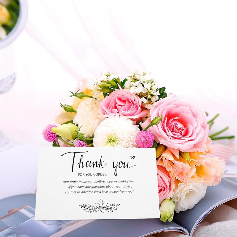 Thank You Cards for Small Business 100pcs White Thank You Notes with Envelopes for Shopping Customer Appreciation for Occasions - Image 5