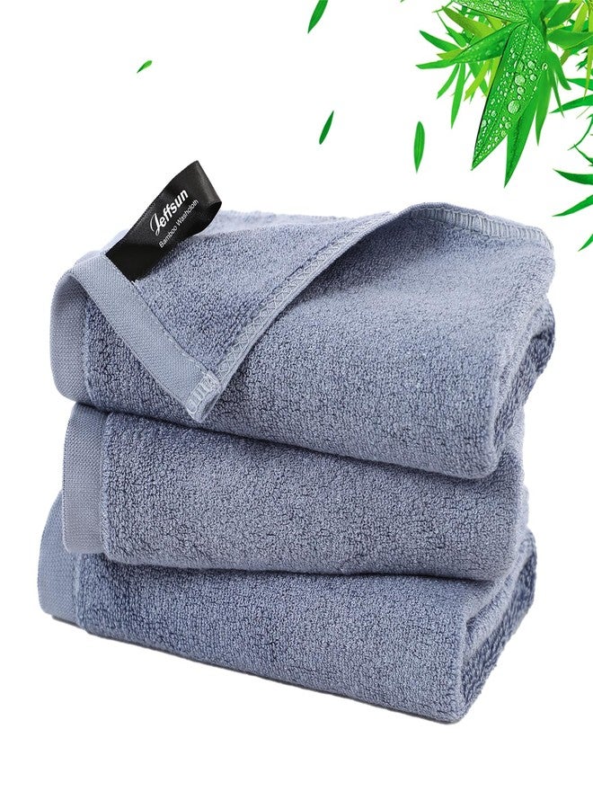 JEFFSUN Reusable Makeup Remover Towels, 13x13 inch Extra Large Wash Cloths for Face and Body, Super Soft and Gentle Face Towel on Sensitive Skin, Easy to Rinse Fast Dry Denim Blue Facial Cleansing Cloths - Image 1