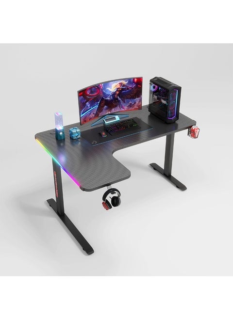 Ergonomic Gaming and Computer Desk with LED Lights 160 CM