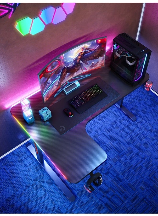 Ergonomic Gaming and Computer Desk with LED Lights 160 CM