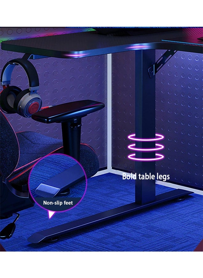 Ergonomic Gaming and Computer Desk with LED Lights 160 CM