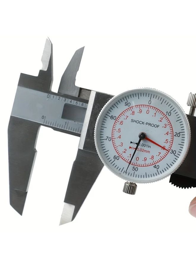 150 6 Inch Caliper With Watch Card Double Needle Metric Imperial 0 150mm - Image 4