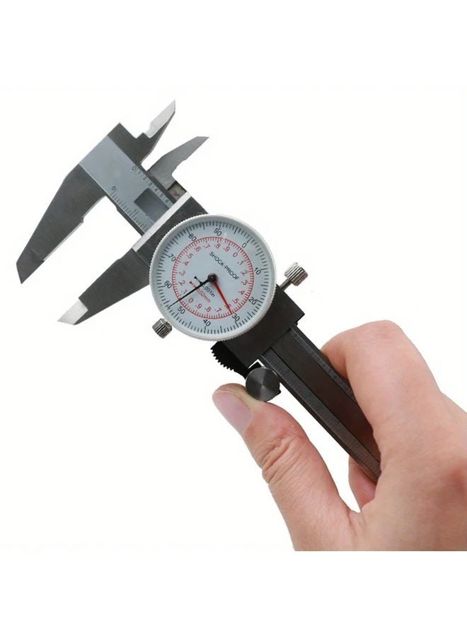 150 6 Inch Caliper With Watch Card Double Needle Metric Imperial 0 150mm - Image 1