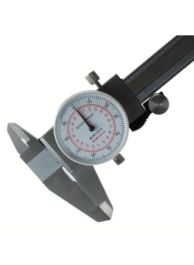 150 6 Inch Caliper With Watch Card Double Needle Metric Imperial 0 150mm - Image 5