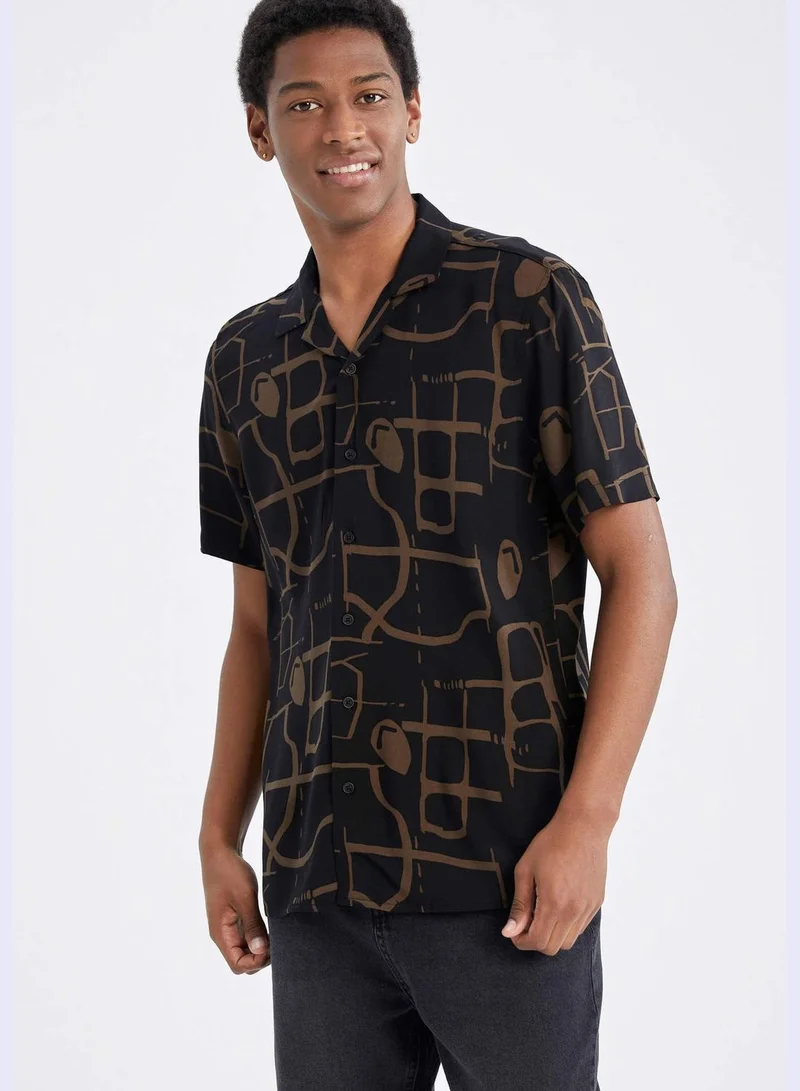DeFacto Man Regular Fit Woven Short Sleeve Shirt