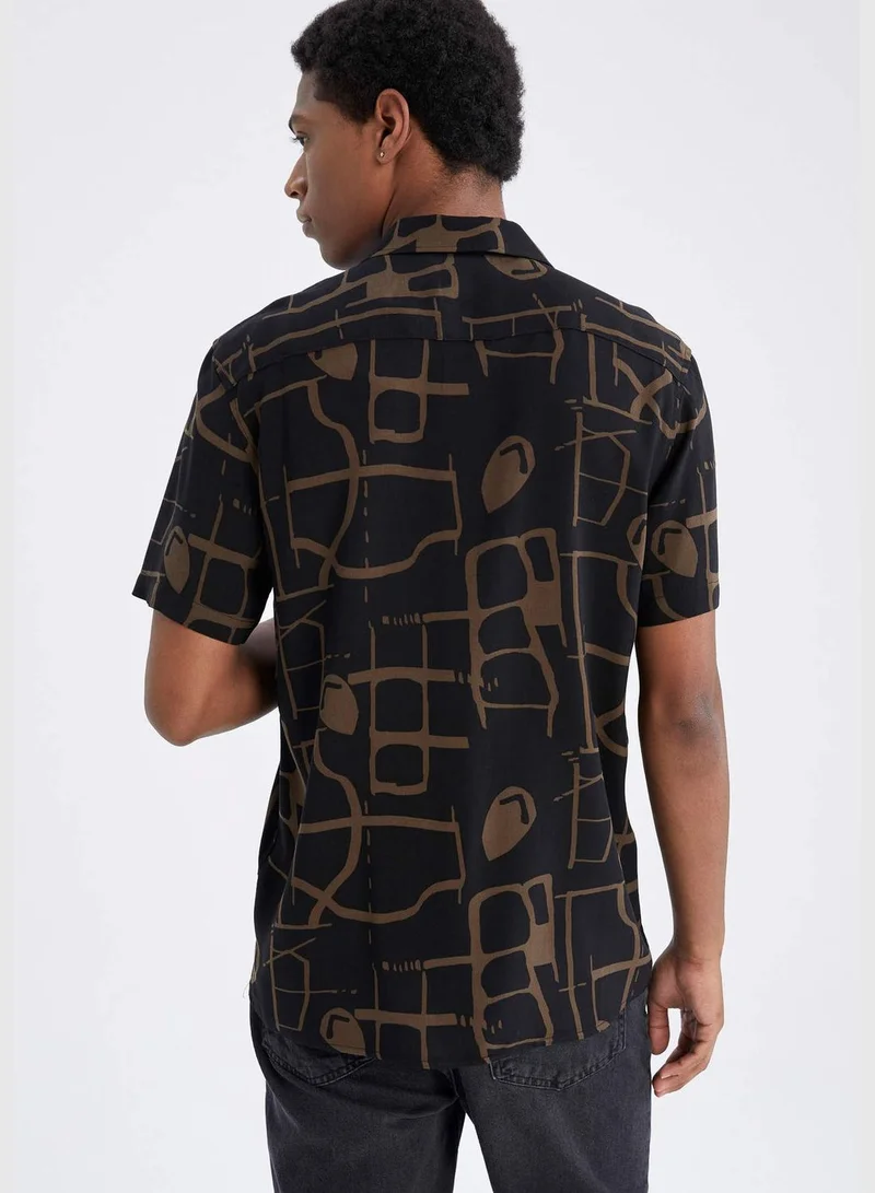 DeFacto Man Regular Fit Woven Short Sleeve Shirt