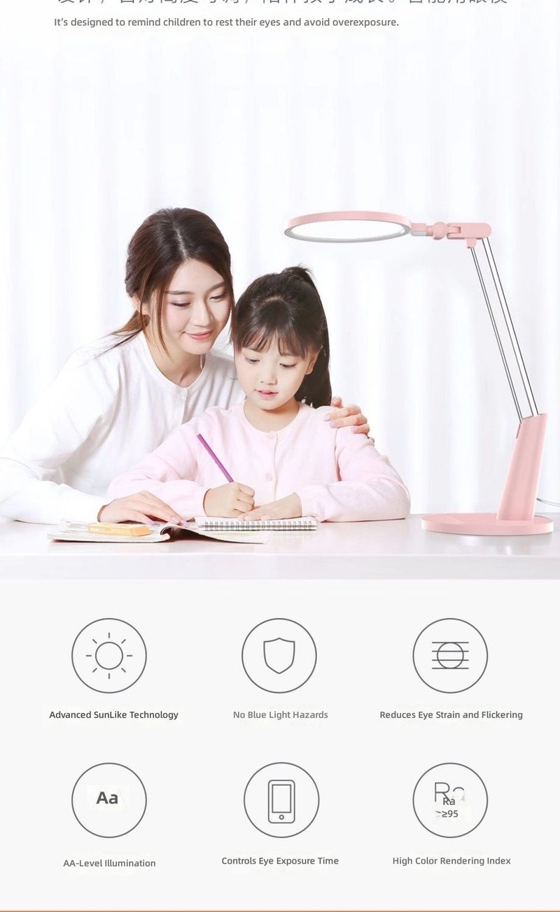 يلايت مصباح طاولة قابل للطي Yeelight Pro للعناية بالعين مع قاعدة شحن، إضاءة AA، حماية من الضوء الأزرق RG0، مؤشر تجسيد اللون 95، تحكم ذكي باللمس، للطلاب والأطفال - Image 5