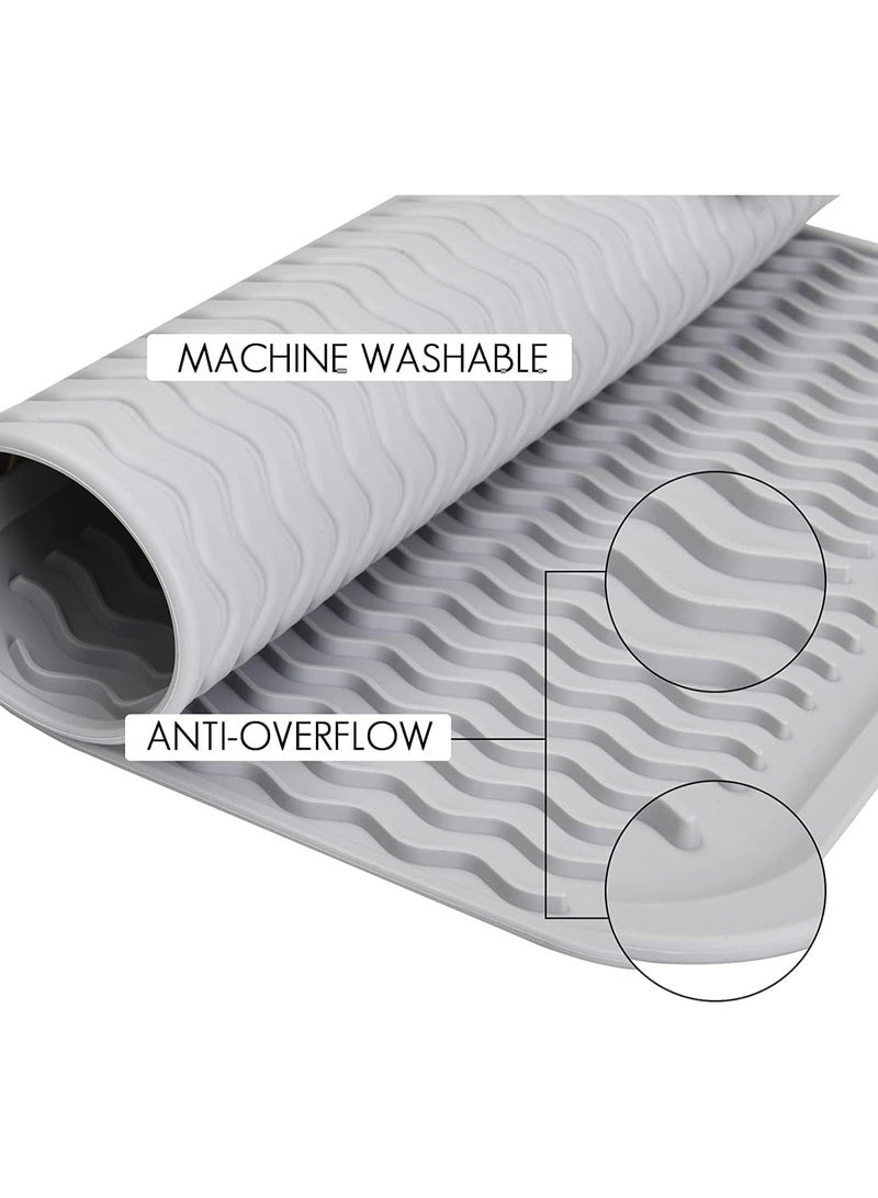 2 Pack Shelf Liner for Kitchen, 30x40 cm Heat-Resistant Waterproof Silicone Fridge Mats, Non-Slip Drawer Liners for Cabinet, Table, Refrigerator, Reusable Non-Adhesive Liner for Home Use - Image 3