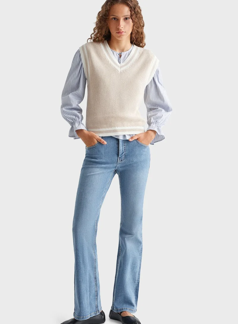 MANGO Youth Flared Jeans