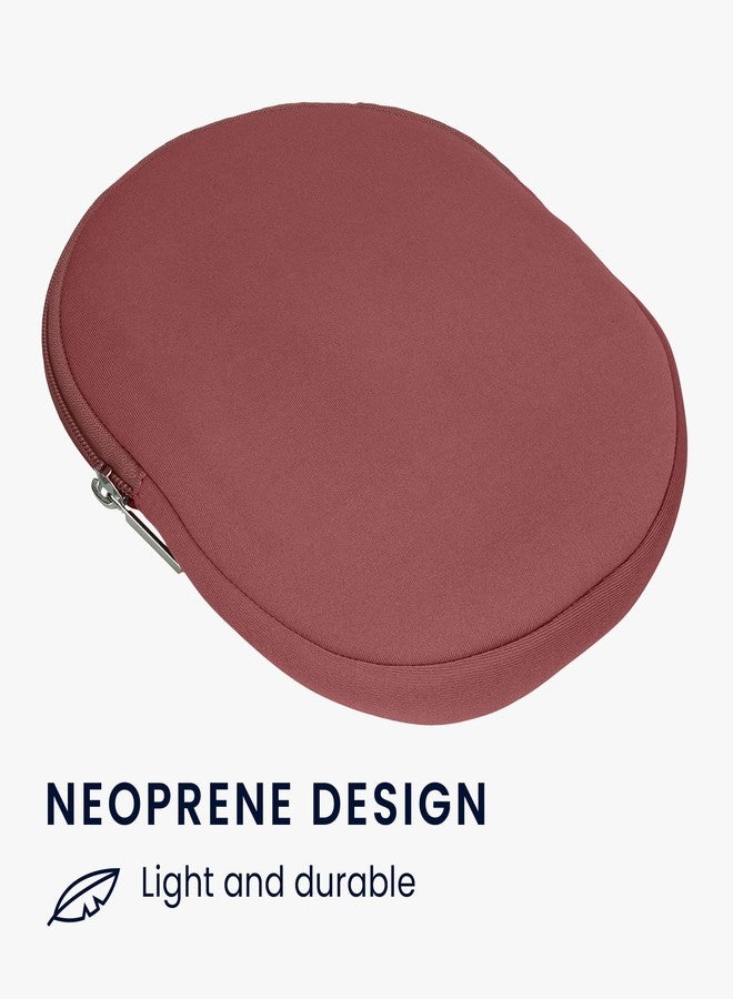 kwmobile Cover Compatible with Sony WH-CH520 / WH-CH510 / MDR-ZX110 Case - Neoprene Headset Cover - Pouch w/Zipper - Dark Rose - Image 4