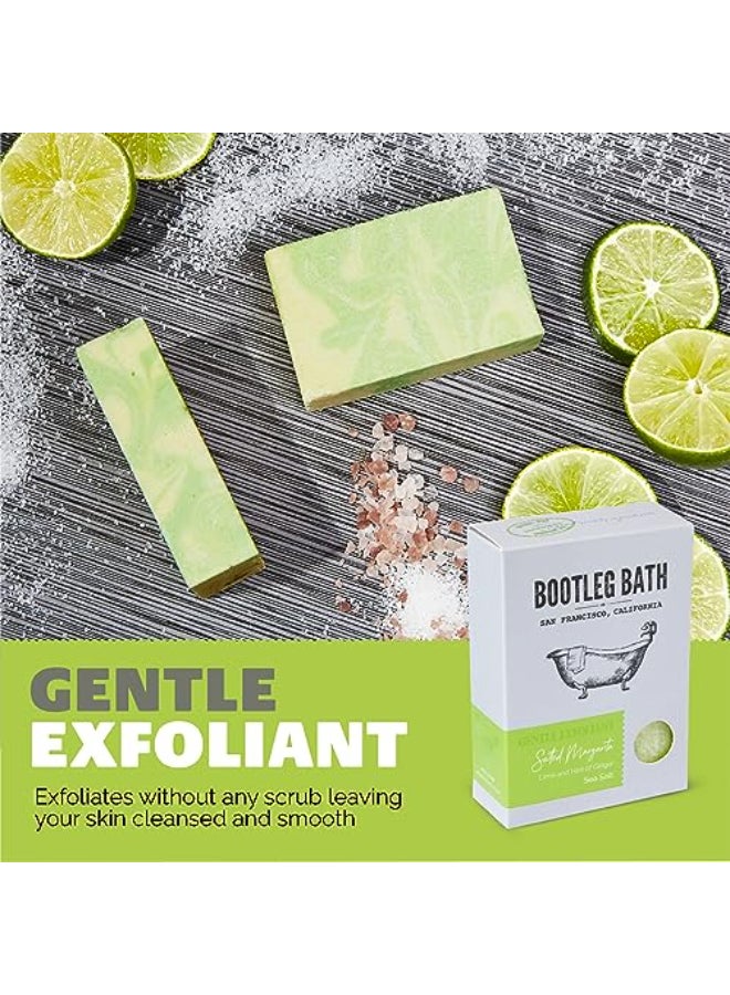 BOOTLEG BATH Natural Gentle Exfoliating Bar Soap Citrus Blend with Sea Salt Made in USA for Men and Women Eco Friendly Handcrafted Body Soap 44 oz Bar - Image 3
