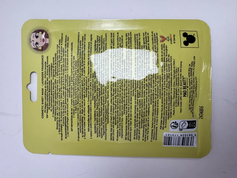 Mad Beauty Disney Princess Express Yourself - Cosmetic Sheet Mask Belle