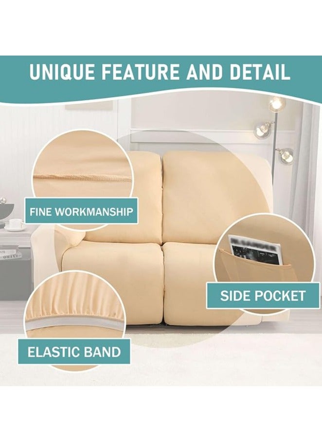 general Four Seasons Elastic Chivas Sofa Cover, Full Package, Solid Color Dustproof Double Seat Lounge Chair Cover, Split Sofa Cover - Image 3