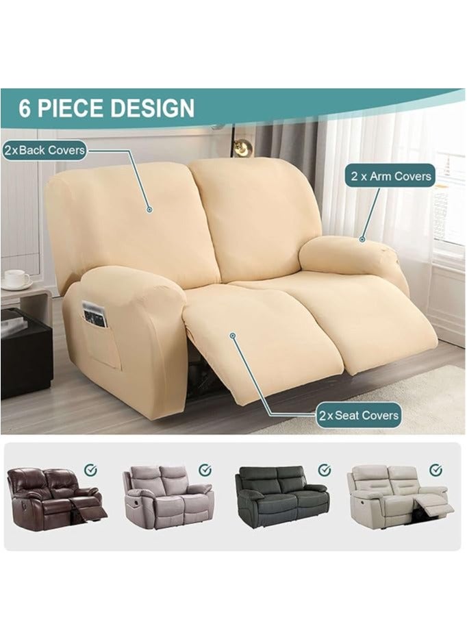 general Four Seasons Elastic Chivas Sofa Cover, Full Package, Solid Color Dustproof Double Seat Lounge Chair Cover, Split Sofa Cover - Image 4