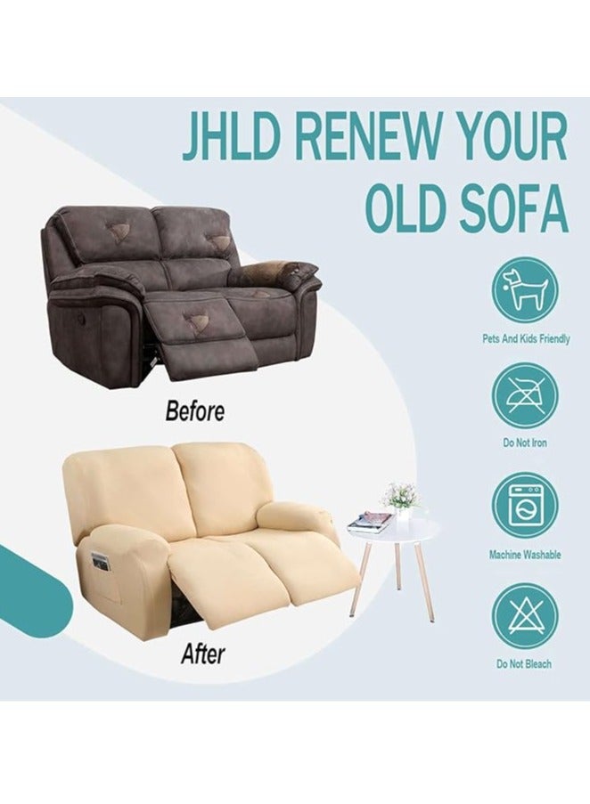 general Four Seasons Elastic Chivas Sofa Cover, Full Package, Solid Color Dustproof Double Seat Lounge Chair Cover, Split Sofa Cover - Image 5