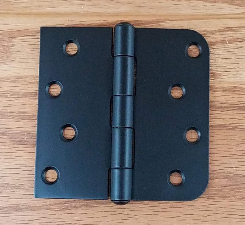 Hinge Outlet Black Stainless Steel Exterior Door Hinges 4" with 5/8" Square - Non-Removable Pin, Rust Resistant (3-Pack) - Image 2