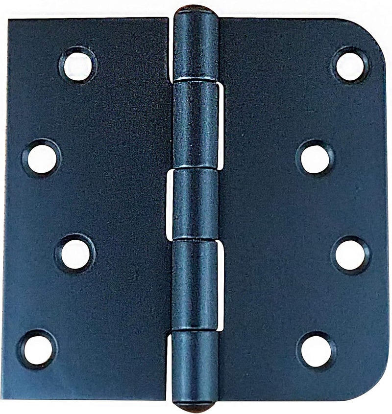 Hinge Outlet Black Stainless Steel Exterior Door Hinges 4" with 5/8" Square - Non-Removable Pin, Rust Resistant (3-Pack) - Image 3