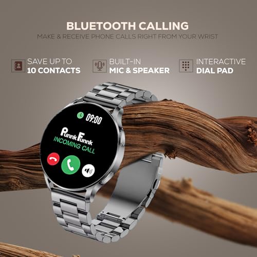 PunnkFunnk Newly Launched Metal Chain Active 2 Max Bluetooth Calling Smartwatch 1.3" Amoled Display 360*360 High Resolution 4.2 BT with, 100+ Sports Mode with IP68, Tracking, AI Voice Assistant(Grey) - Image 3