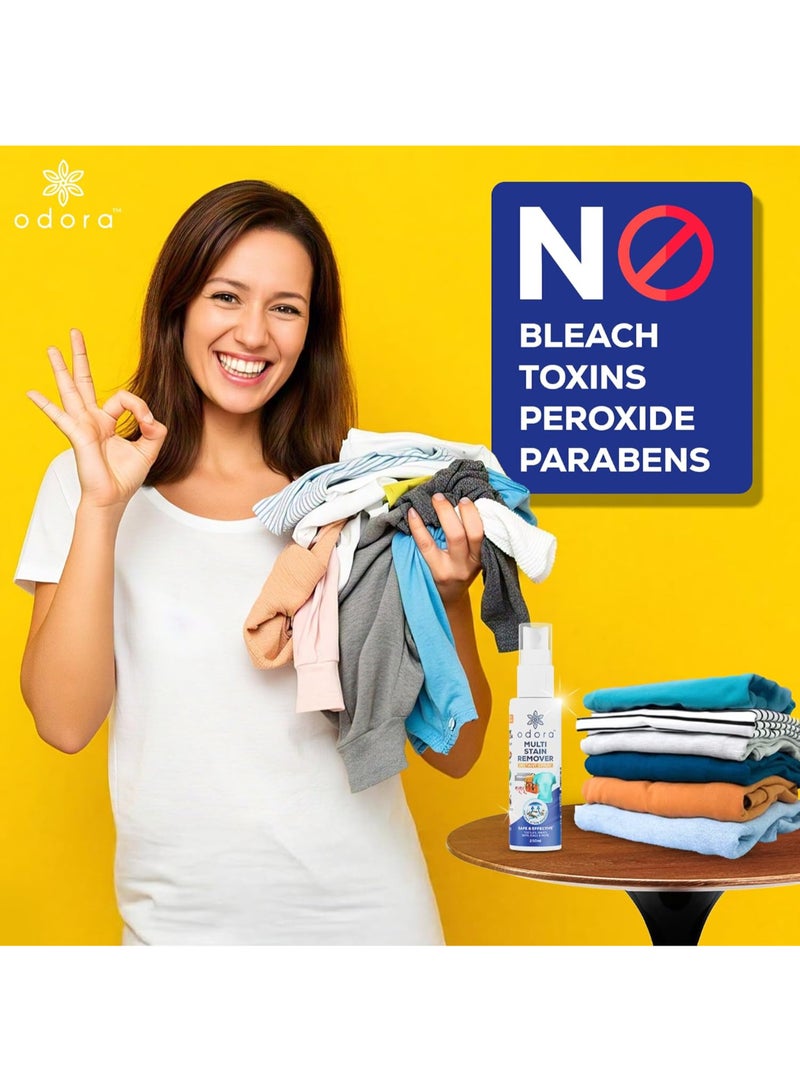 Odora Multi Instant Stain Remover Spray – Removes 300+ Stains, Quick And Easy to use on Clothes, Shoes, Sofas And Carpet, Free from Bleach, Peroxide, Chlorine, or Parabens, Travel-Friendly 250ml - Image 5