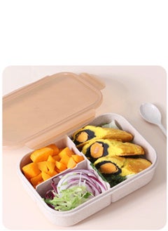 HaveDream Student Lunch Box With Fork, Microwaveable Lunch Box - Apricot Yellow  - Image 3