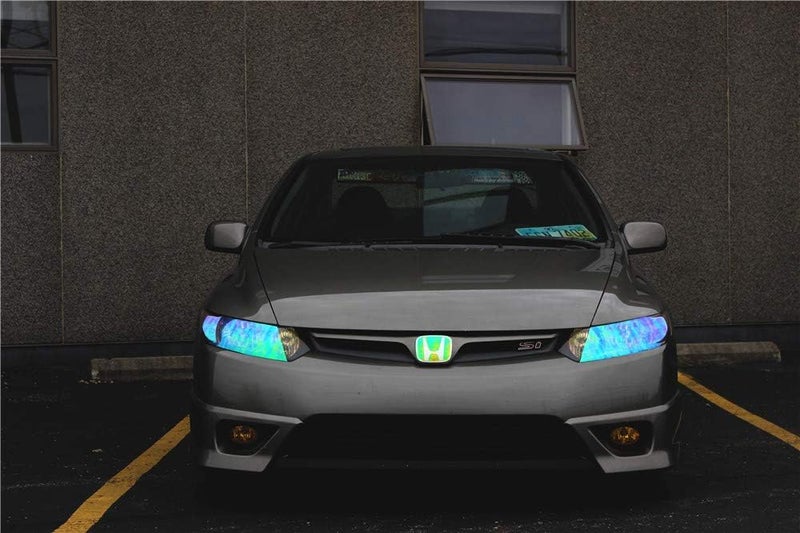 F & B LED LIGHTS 12 by 48 inches Self Adhesive Shiny Chameleon Headlights Tail Lights Fog Lights Films,Film Sheet Sticker,Tint Vinyl Film with Tools (Fluorescence Yellow) - Image 4