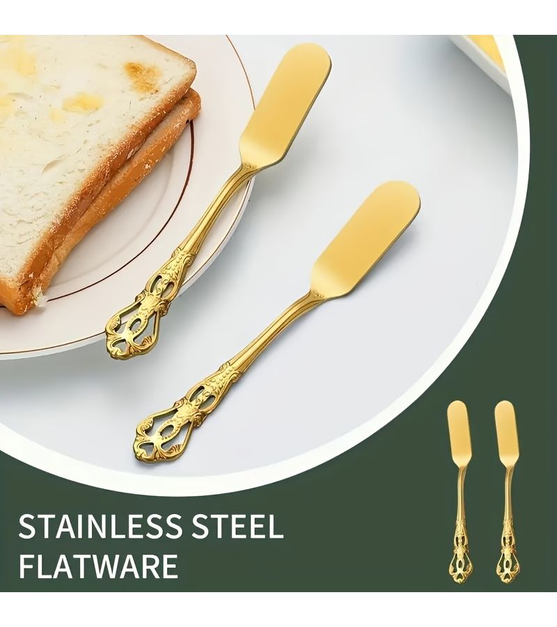 8 Piece Stainless Steel Butter Knife Cheese Knife Multi Purpose Spatula Set Silvery Kitchen Dining Accessories - Image 4