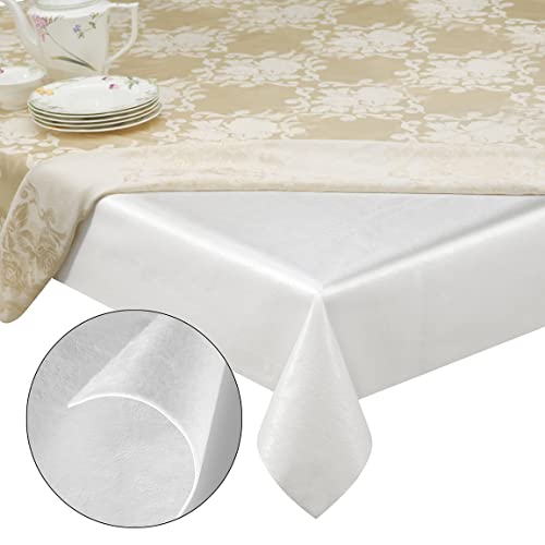 tablecloths by design - Quality Table Pad Protector, Superior Protection from Spills, Scratches & Heat - Reusable Table Cloth with Cushion Flannel Backing (90" L x 54" W) - Image 1