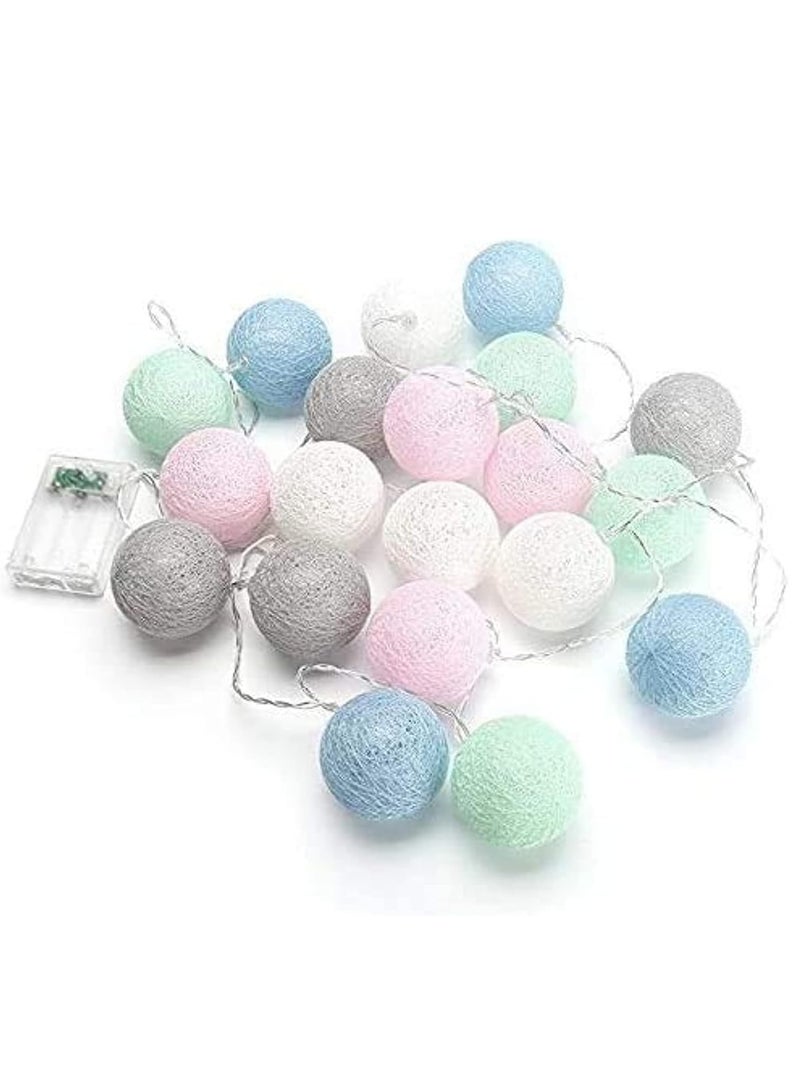 Generic Cotton Ball String Lights Fairy Hanging for Lights, Outdoor Holiday Wedding  - Image 4
