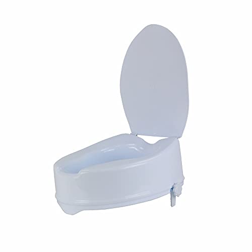 Vissco Comfort Elevated Commode Seat (6 Inch Height) with Lid, Comfortable, Lightweight Portable Commode Raiser - Universal - Image 1