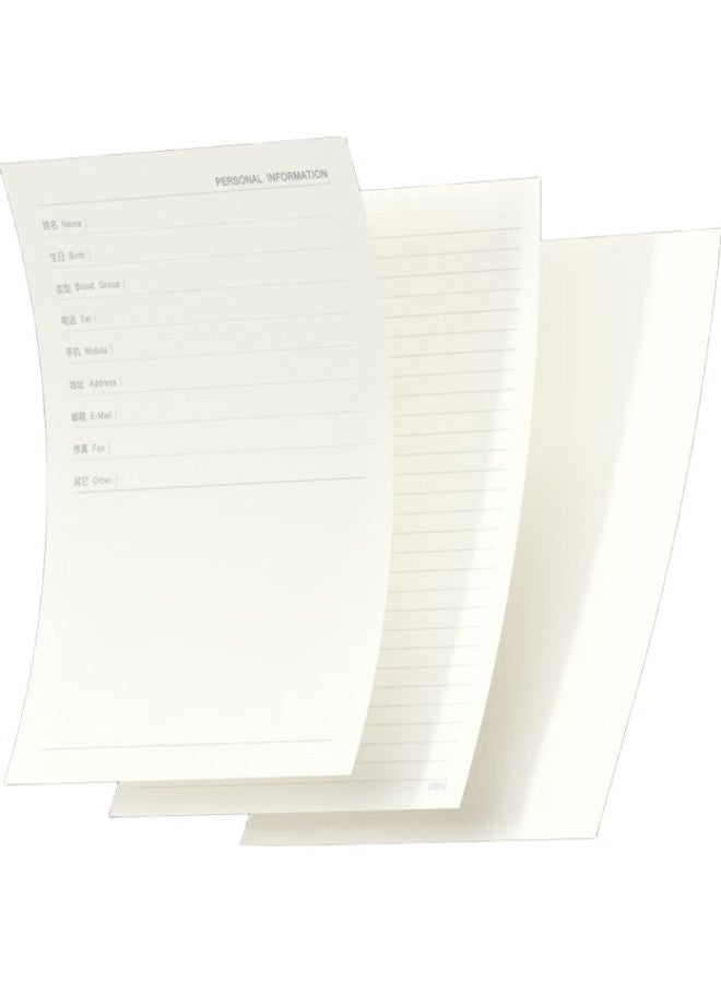 Deli Customizable Leather Notebook, 25K 160 Sheets, Thick Business Meeting Notebook, Journal, Diary, 3186 Black - Image 3