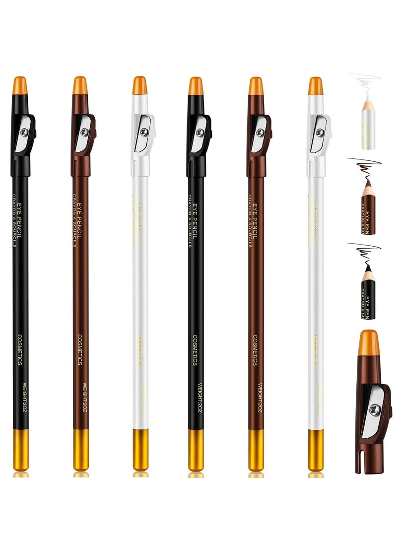 SUNSAR 3Pieces Barber Pencil Styling Tool with Built-in Sharpener Edge Hairline Razor Trace Pencils Beard Guide Beard and Hairline Pencils for Men Women (Black, Brown, White)  - Image 1