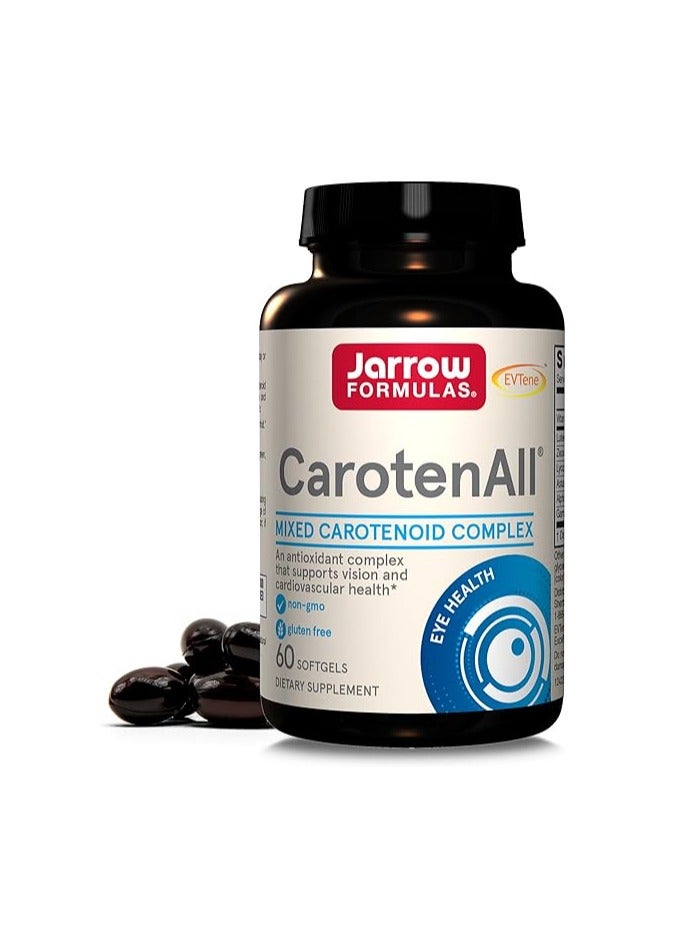 جارو فورملاز CarotenAll، دعم الرؤية وصحة القلب والأوعية الدموية، 60 كبسولة هلامية