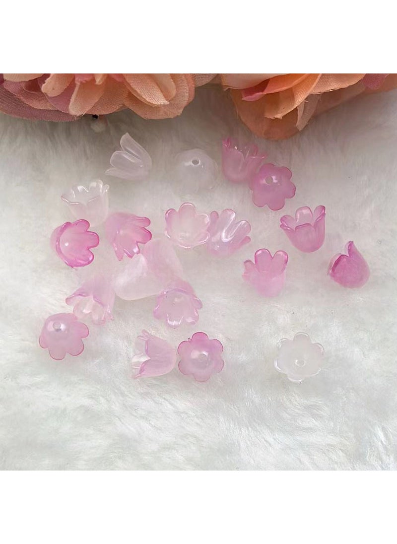 Two-Tone Calla Lily Gradient DIY Pendant Pink 10*10mm a kilo about 1900 