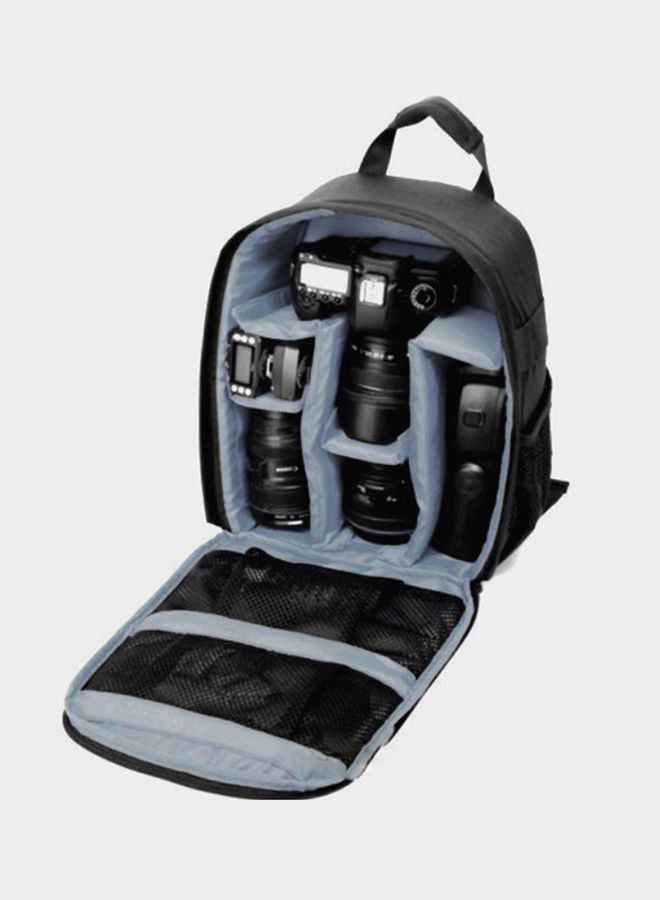 NIBEMINENT Nylon DSLR Camera Backpack With Rain Cover Black  - Image 2