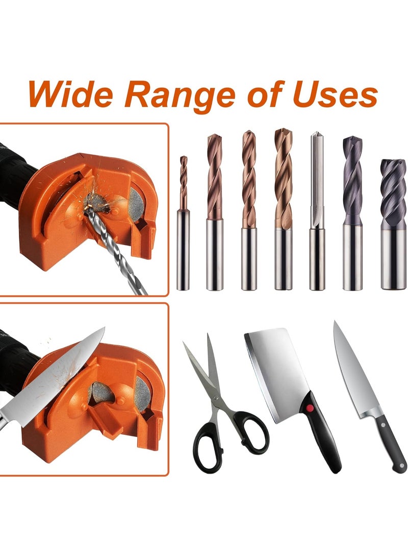 Drill sharpener, portable drill sharpener, multi-purpose drill sharpener with 4 grinding wheels, suitable for all drill bits - Image 5