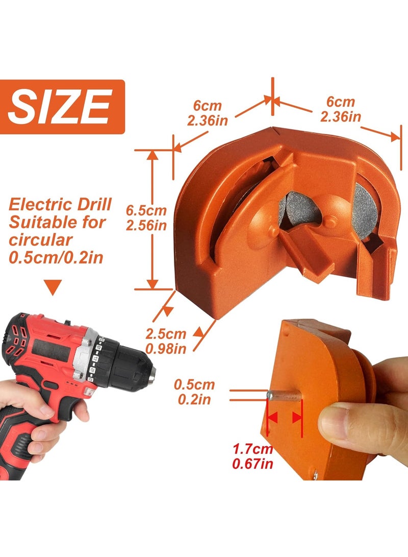 Drill sharpener, portable drill sharpener, multi-purpose drill sharpener with 4 grinding wheels, suitable for all drill bits - Image 2