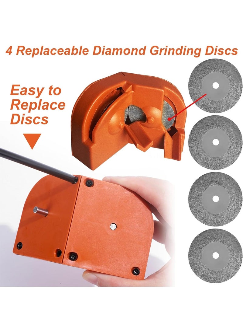 Drill Sharpener, Portable Drill Sharpener, Multi-purpose Drill Sharpener with 4 Grinding Wheels, Suitable for All Drill Bits - Image 4