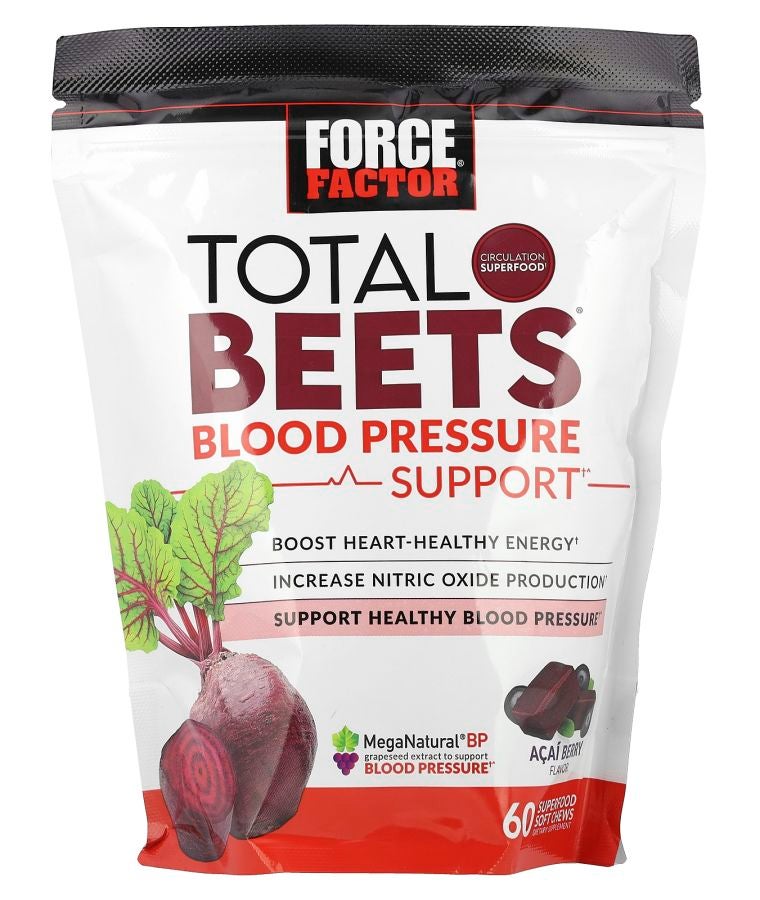 Force Factor Total Beets® Blood Pressure Support Acai Berry 60 Soft Chews