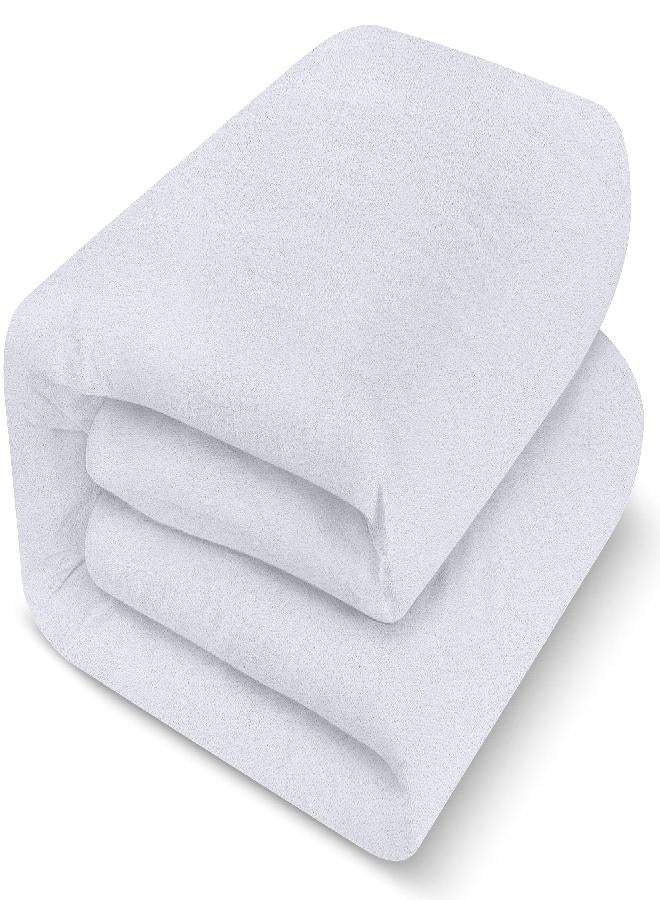 Utopia Bedding Premium Waterproof Terry Mattress Protector Twin 200 GSM, Mattress Cover, Breathable, Fitted Style with Stretchable Pockets (White)