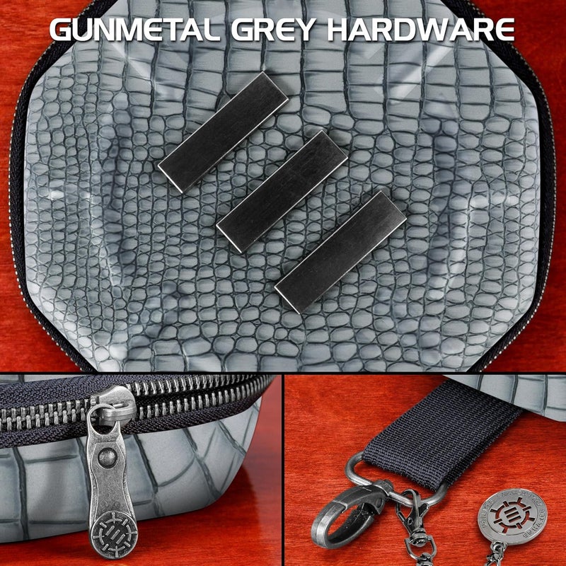 ENHANCE DND Dice Tray and Case - Collector's Edition DND Dice Holder for up to 150 D&D Shakers with Hard Shell Exterior and Soft Interior - Rolling Tray Perfect for Game Night (Dragon Silver) - Image 5