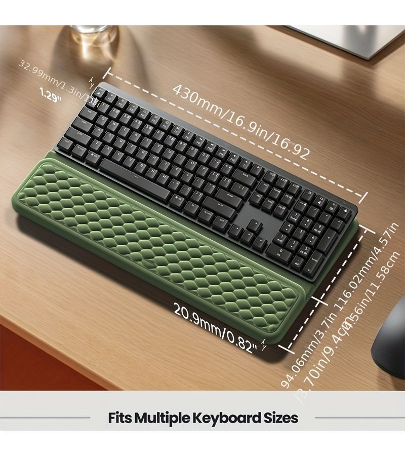 Ergonomic Keyboard And Mouse Wrist Rest Set Pink Detachable Memory Foam Palm Support With Gel Cushion Technology For Carpal Tunnel Syndrome Office Workers Gamers Programmers - Image 2