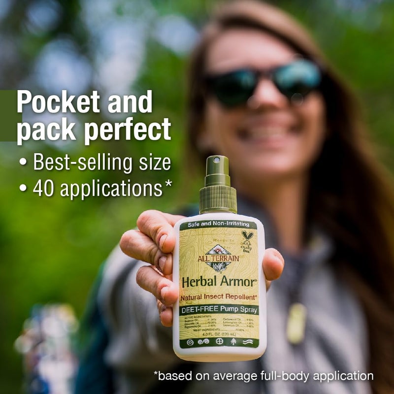 All Terrain Herbal Armor DEET-Free Pump Spray 4oz. Insect Repellent, Plant-Based and All-Natural Bug Repellent, Safe for Family and Pets, Mosquito and Bug Protection - Image 4