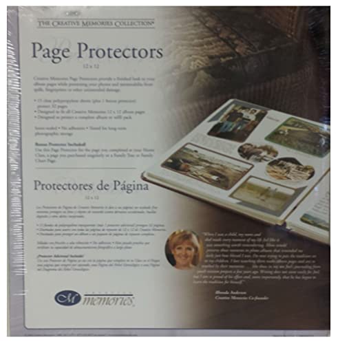 Creative Memories 12 X 12 Page Protectors 15 Sheets 1 Bonus Protector