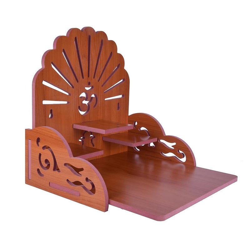 PRIMEFAIR Handmade Beautiful Wooden TempleHome TemplePuja MandirWall Hanging and Table Top Home Mandir TempleHome Art Craft Engineered Wood Home Wall Temple BROWN398 - Image 5