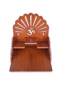 PRIMEFAIR PRIMEFAIR Handmade Beautiful Wooden TempleHome TemplePuja MandirWall Hanging and Table Top Home Mandir TempleHome Art Craft Engineered Wood Home Wall Temple BROWN398  - Image 2