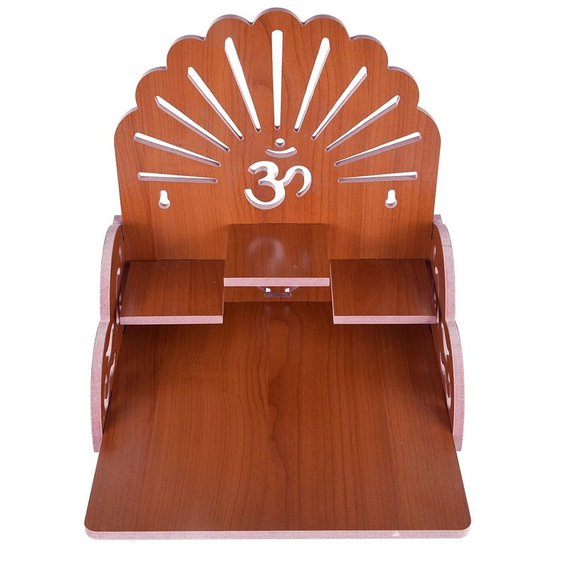 PRIMEFAIR Handmade Beautiful Wooden TempleHome TemplePuja MandirWall Hanging and Table Top Home Mandir TempleHome Art Craft Engineered Wood Home Wall Temple BROWN398 - Image 2