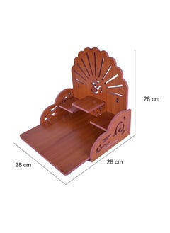 PRIMEFAIR PRIMEFAIR Handmade Beautiful Wooden TempleHome TemplePuja MandirWall Hanging and Table Top Home Mandir TempleHome Art Craft Engineered Wood Home Wall Temple BROWN398  - Image 3