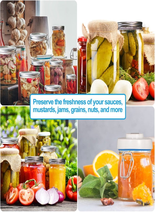 Prettyia Mason Jar Sealer and Accessory Hose Compatible with FoodSaver Vacuum, a Manual Portable Pump Can Opener, Kit for Ball Regular & Wide-Mouth, kitchen Tools, White - Image 4