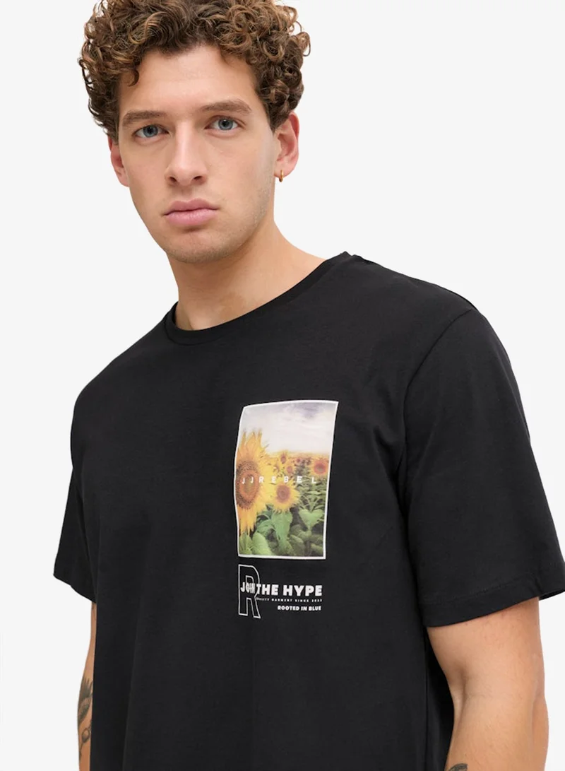 JJ Rebel  Essential Crew Neck T-Shirt for Men | Best Price UAE