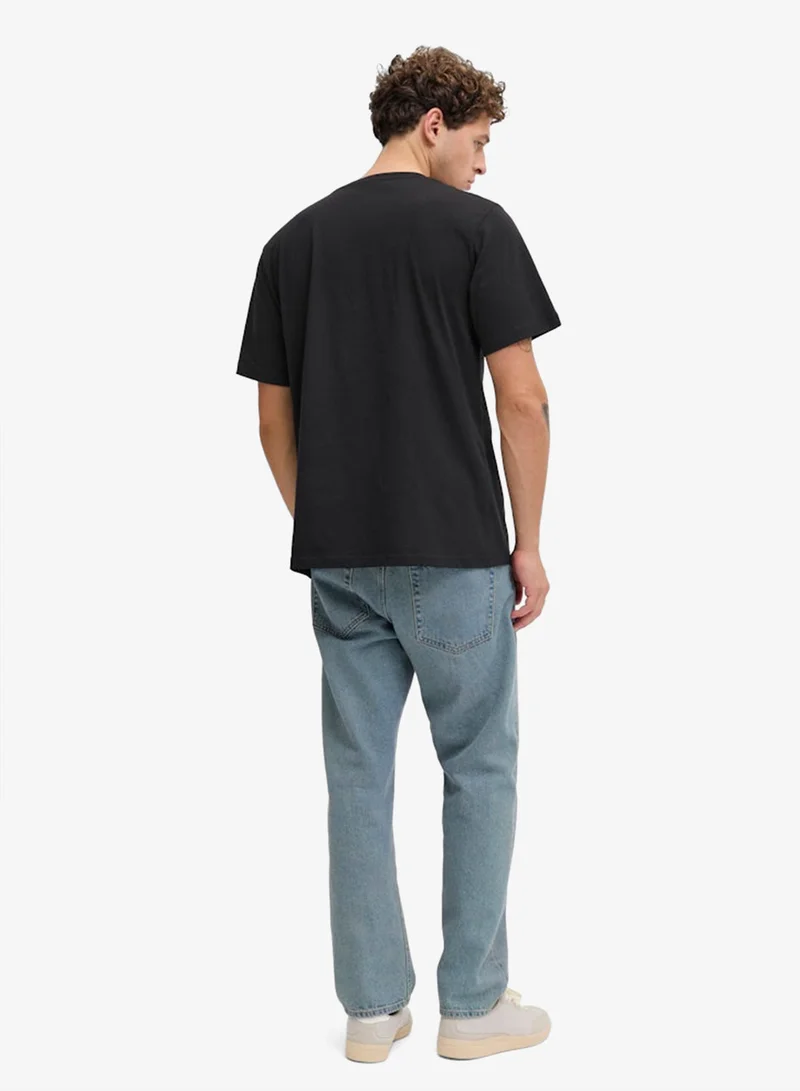 جاي جاي ريبل تيشيرت أساسي بياقة دائرية